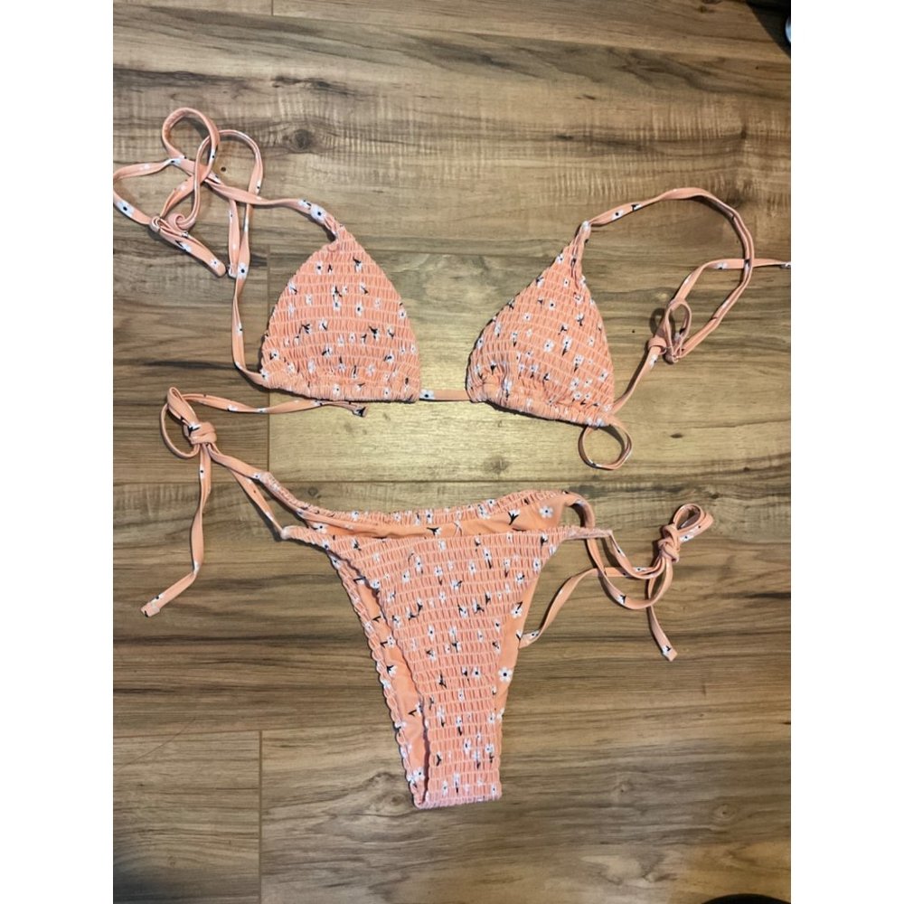 Women's  MoshengQI  Floral Orange Bikini-  Size: Medium